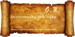 Osztrovszky Mónika névjegykártya